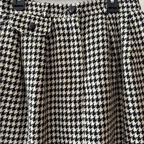 Marc Jacobs Houndstooth Wool Blend Mini Skirt - Black & White - Size 10 - Picture 3 of 7